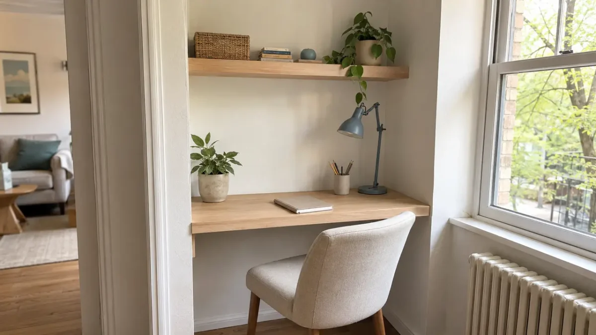Tiny Study Corners Are Taking Over Pinterest—7 Desk Nook Ideas for Small Homes 1 Tiny Study Corners Are Taking Over Pinterest—7 Desk Nook Ideas for Small Homes